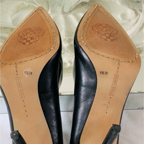 Vince Camuto Black Leather Pumps main image 1